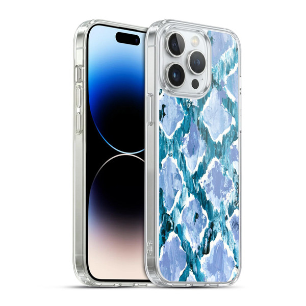 Haley Bush Pattern Painting Blue Diamond Soft Gel Case for Apple iPhone 14 Pro Max & MagSafe