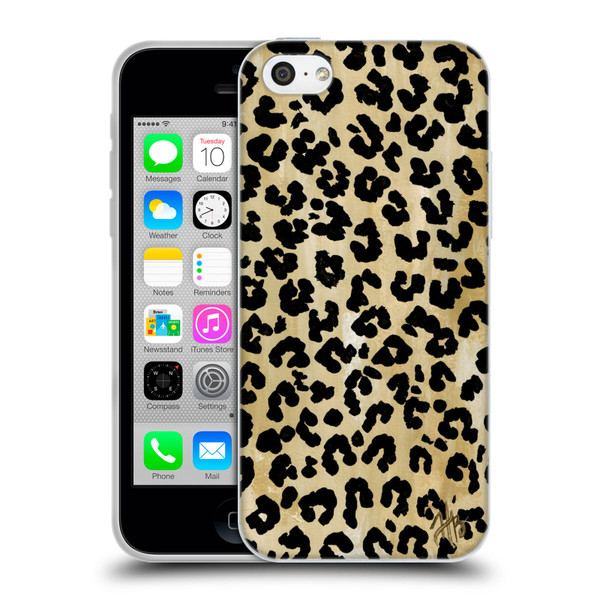 Haley Bush Pattern Painting Leopard Print Soft Gel Case for Apple iPhone 5c