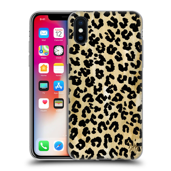 Haley Bush Pattern Painting Leopard Print Soft Gel Case for Apple iPhone X / iPhone XS