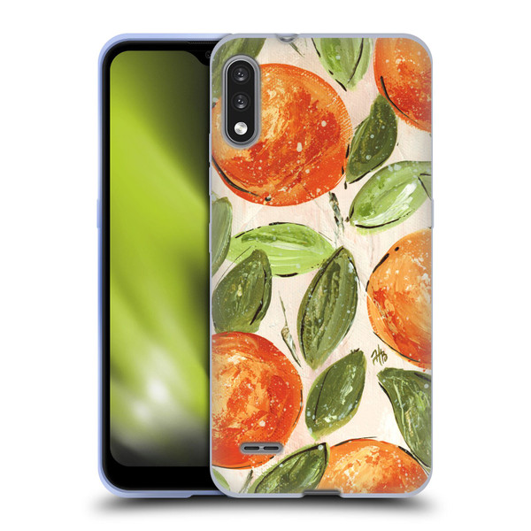 Haley Bush Pattern Painting Blue Diamond Soft Gel Case for LG K22