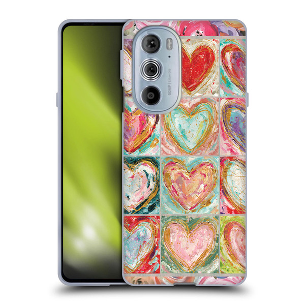 Haley Bush Pattern Painting Hearts Soft Gel Case for Motorola Edge X30