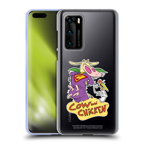 Cow and Chicken Graphics Super Cow Soft Gel Case for Huawei P40 5G