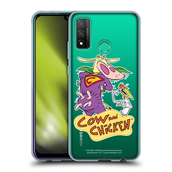 Cow and Chicken Graphics Super Cow Soft Gel Case for Huawei P Smart (2020)