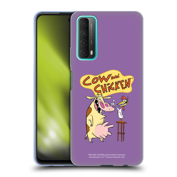 Cow and Chicken Graphics Character Art Soft Gel Case for Huawei P Smart (2021)