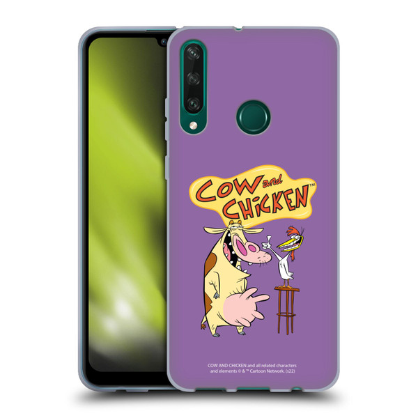 Cow and Chicken Graphics Character Art Soft Gel Case for Huawei Y6p