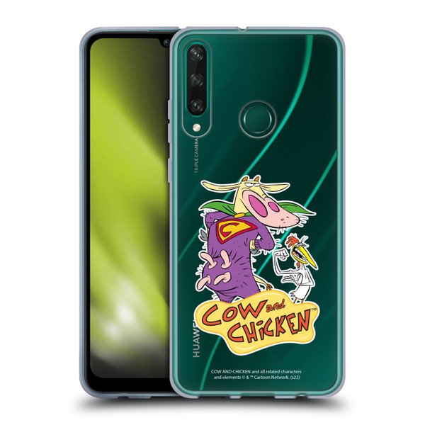 Cow and Chicken Graphics Super Cow Soft Gel Case for Huawei Y6p