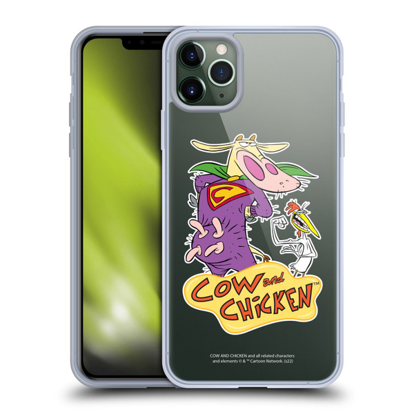 Cow and Chicken Graphics Super Cow Soft Gel Case for Apple iPhone 11 Pro Max