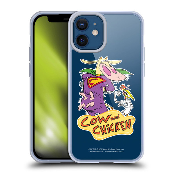 Cow and Chicken Graphics Super Cow Soft Gel Case for Apple iPhone 12 Mini