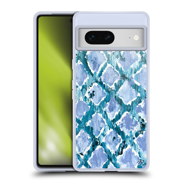 Haley Bush Pattern Painting Blue Diamond Soft Gel Case for Google Pixel 7