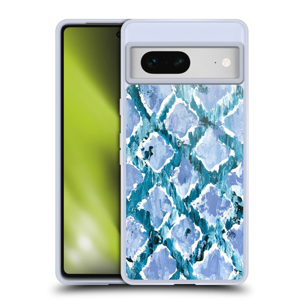 Haley Bush Pattern Painting Blue Diamond Soft Gel Case for Google Pixel 7