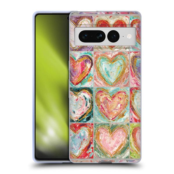 Haley Bush Pattern Painting Hearts Soft Gel Case for Google Pixel 7 Pro