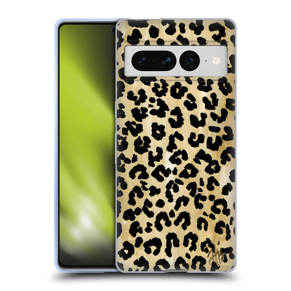 Haley Bush Pattern Painting Leopard Print Soft Gel Case for Google Pixel 7 Pro
