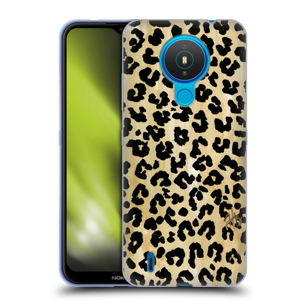 Haley Bush Pattern Painting Leopard Print Soft Gel Case for Nokia 1.4