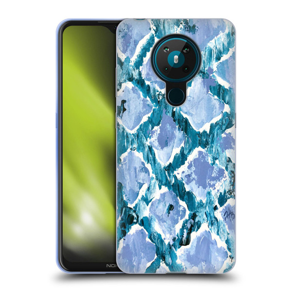 Haley Bush Pattern Painting Hearts Soft Gel Case for Nokia 5.3