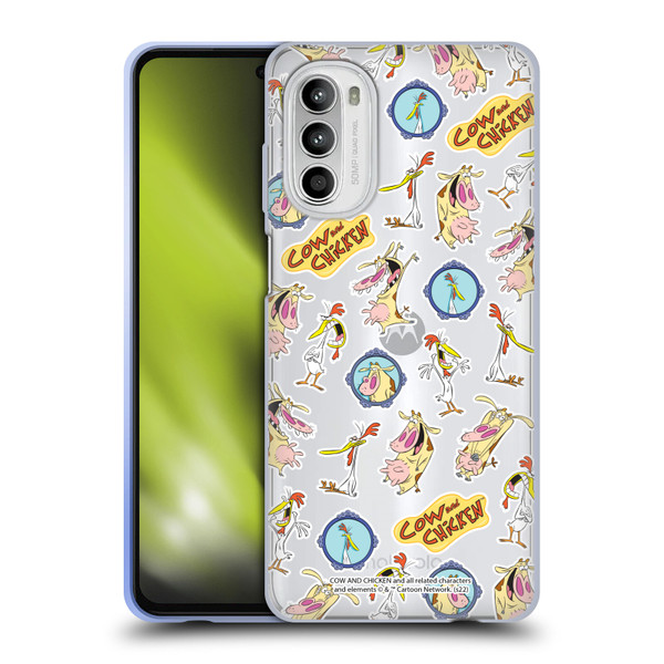 Cow and Chicken Graphics Pattern Soft Gel Case for Motorola Moto G52
