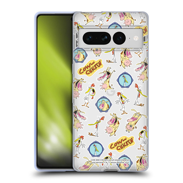 Cow and Chicken Graphics Pattern Soft Gel Case for Google Pixel 7 Pro