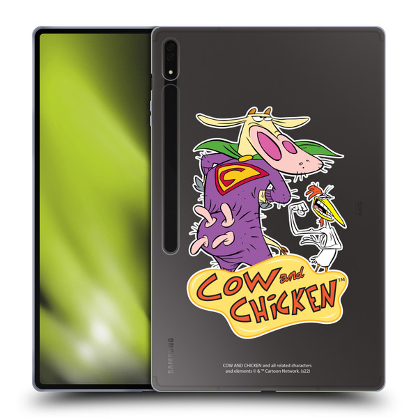 Cow and Chicken Graphics Super Cow Soft Gel Case for Samsung Galaxy Tab S8 Ultra