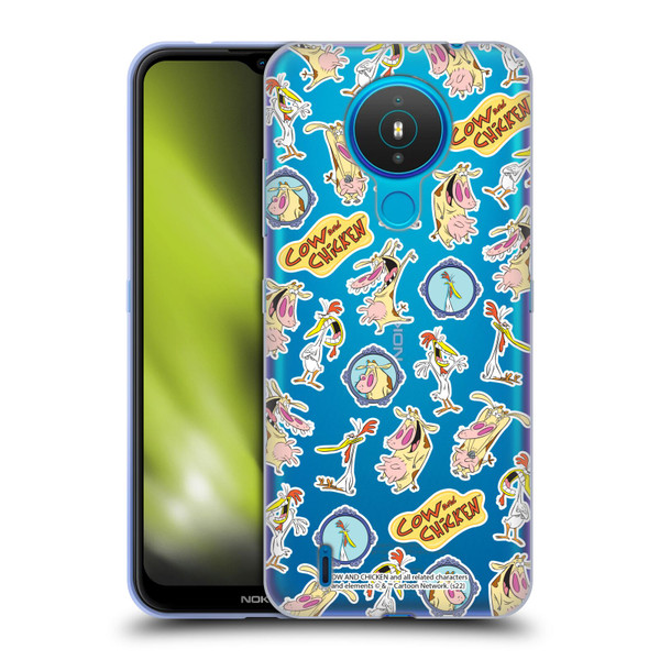 Cow and Chicken Graphics Pattern Soft Gel Case for Nokia 1.4