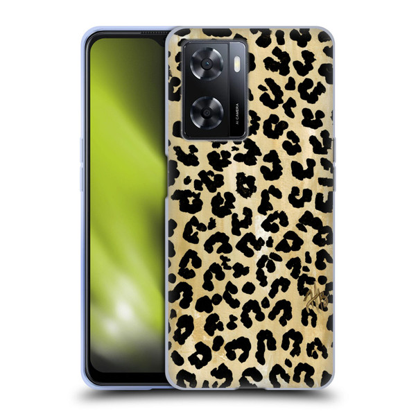 Haley Bush Pattern Painting Leopard Print Soft Gel Case for OPPO A57s