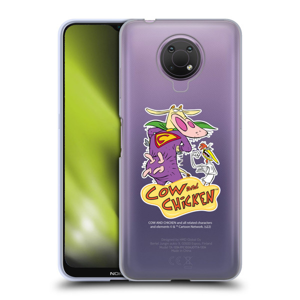 Cow and Chicken Graphics Super Cow Soft Gel Case for Nokia G10