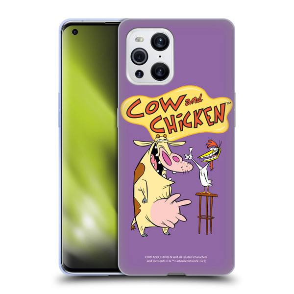Cow and Chicken Graphics Character Art Soft Gel Case for OPPO Find X3 / Pro