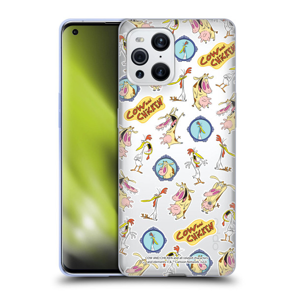 Cow and Chicken Graphics Pattern Soft Gel Case for OPPO Find X3 / Pro