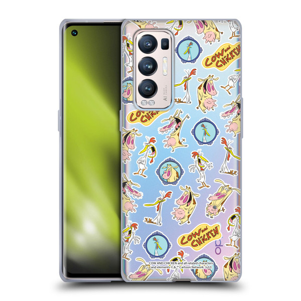 Cow and Chicken Graphics Pattern Soft Gel Case for OPPO Find X3 Neo / Reno5 Pro+ 5G