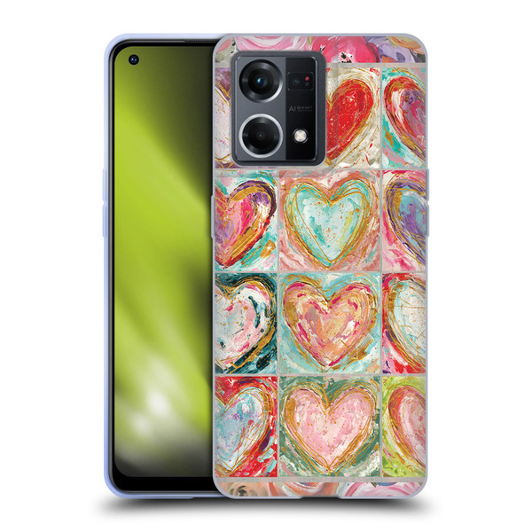 Haley Bush Pattern Painting Hearts Soft Gel Case for OPPO Reno8 4G