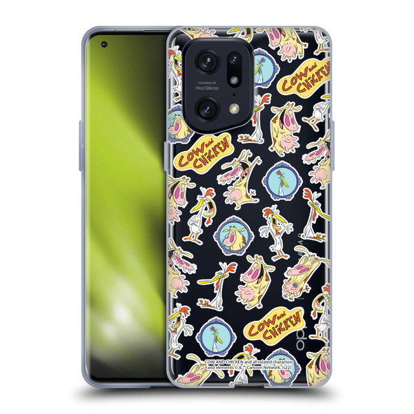 Cow and Chicken Graphics Pattern Soft Gel Case for OPPO Find X5 Pro