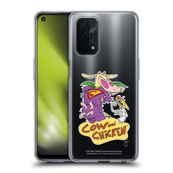 Cow and Chicken Graphics Super Cow Soft Gel Case for OPPO A54 5G