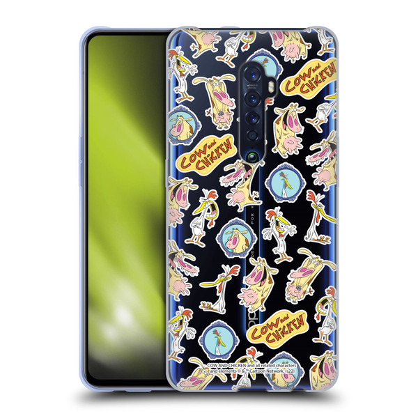 Cow and Chicken Graphics Pattern Soft Gel Case for OPPO Reno 2