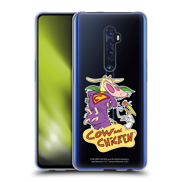 Cow and Chicken Graphics Super Cow Soft Gel Case for OPPO Reno 2