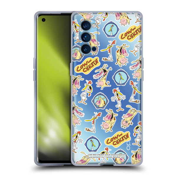 Cow and Chicken Graphics Pattern Soft Gel Case for OPPO Reno 4 Pro 5G