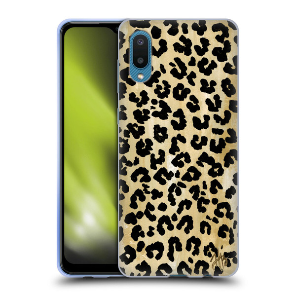 Haley Bush Pattern Painting Leopard Print Soft Gel Case for Samsung Galaxy A02/M02 (2021)