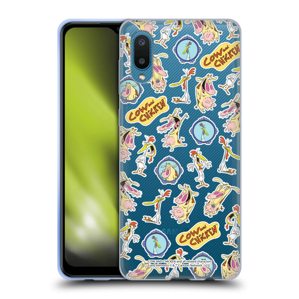 Cow and Chicken Graphics Pattern Soft Gel Case for Samsung Galaxy A02/M02 (2021)