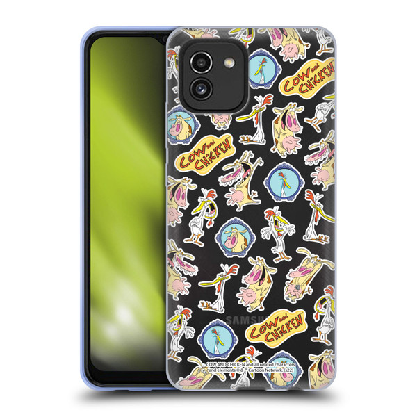 Cow and Chicken Graphics Pattern Soft Gel Case for Samsung Galaxy A03 (2021)