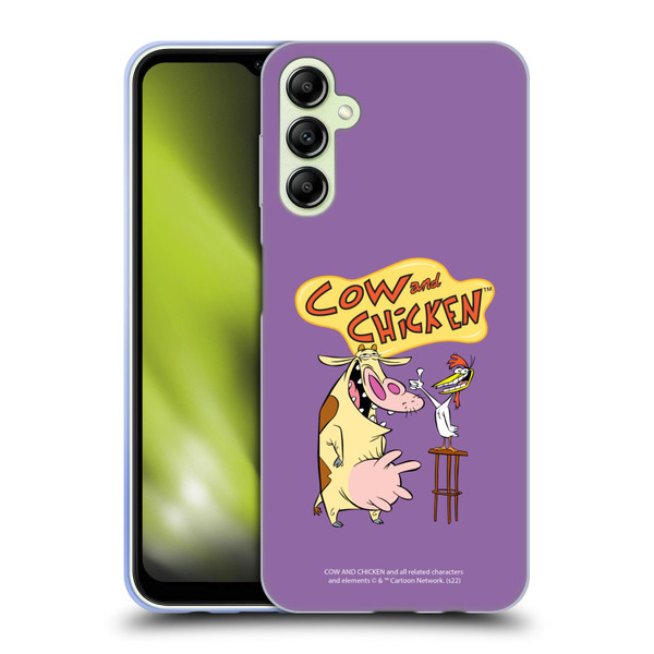Cow and Chicken Graphics Character Art Soft Gel Case for Samsung Galaxy A14 5G