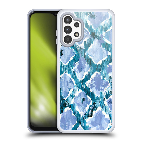Haley Bush Pattern Painting Blue Diamond Soft Gel Case for Samsung Galaxy A13 (2022)