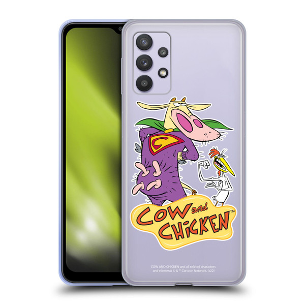 Cow and Chicken Graphics Super Cow Soft Gel Case for Samsung Galaxy A32 5G / M32 5G (2021)
