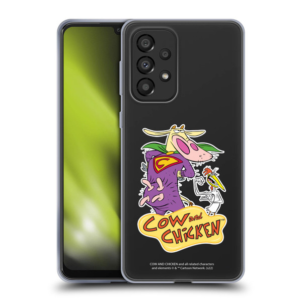 Cow and Chicken Graphics Super Cow Soft Gel Case for Samsung Galaxy A33 5G (2022)