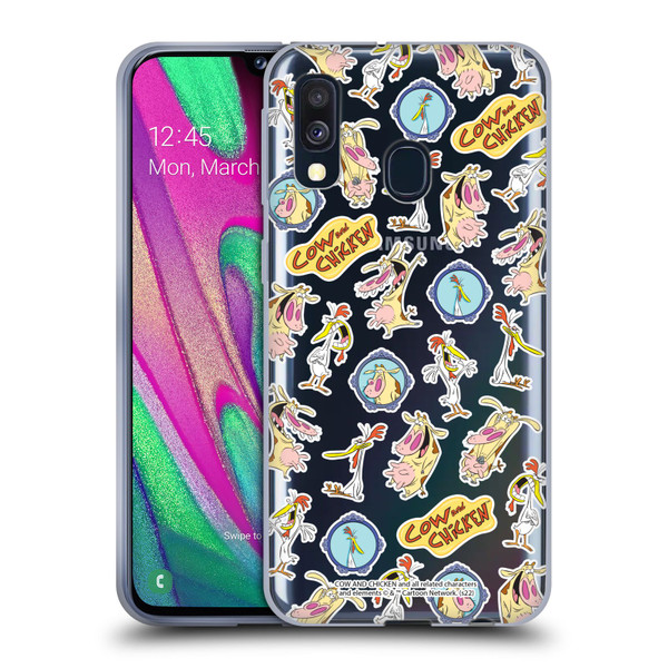Cow and Chicken Graphics Pattern Soft Gel Case for Samsung Galaxy A40 (2019)