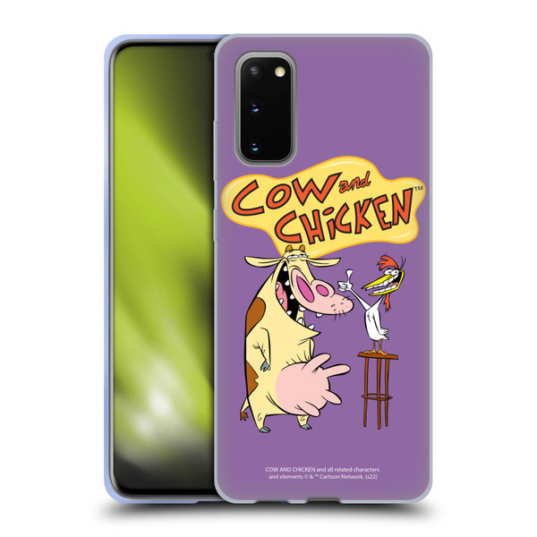 Cow and Chicken Graphics Character Art Soft Gel Case for Samsung Galaxy S20 / S20 5G