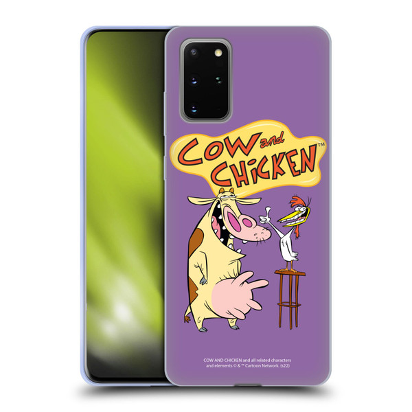 Cow and Chicken Graphics Character Art Soft Gel Case for Samsung Galaxy S20+ / S20+ 5G