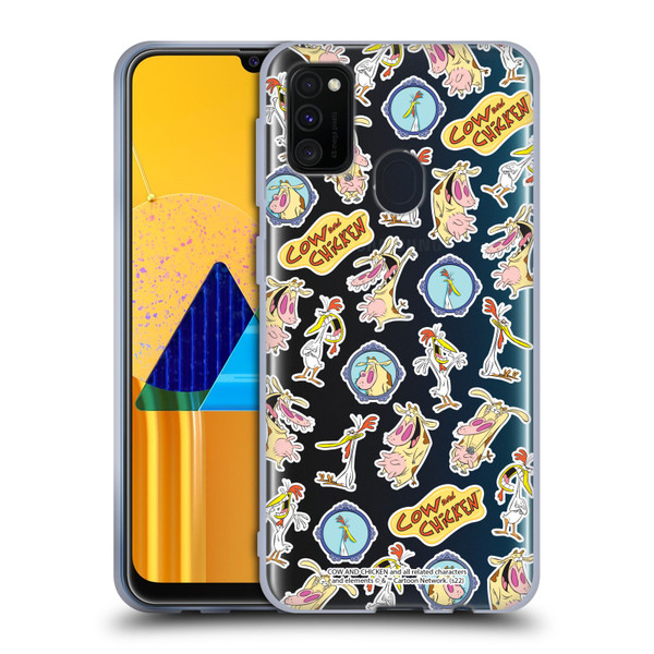 Cow and Chicken Graphics Pattern Soft Gel Case for Samsung Galaxy M30s (2019)/M21 (2020)