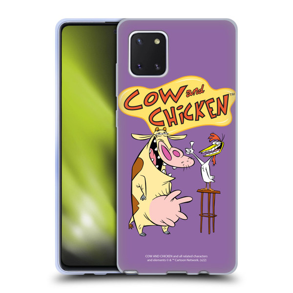Cow and Chicken Graphics Character Art Soft Gel Case for Samsung Galaxy Note10 Lite