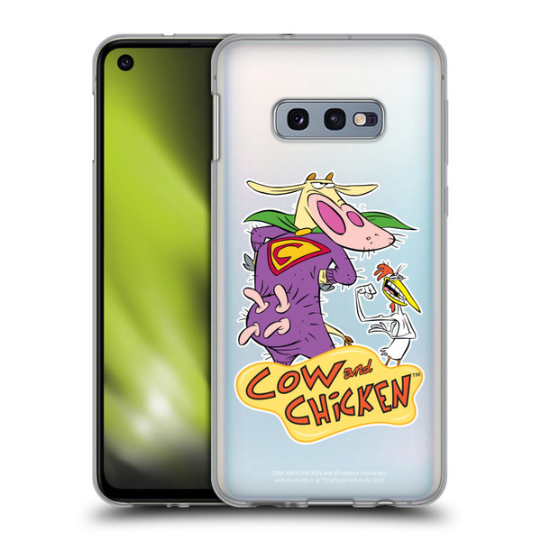 Cow and Chicken Graphics Super Cow Soft Gel Case for Samsung Galaxy S10e