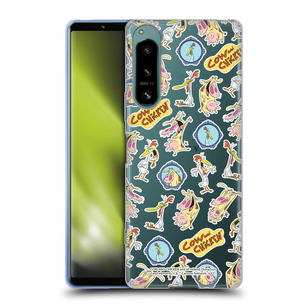 Cow and Chicken Graphics Pattern Soft Gel Case for Sony Xperia 5 IV