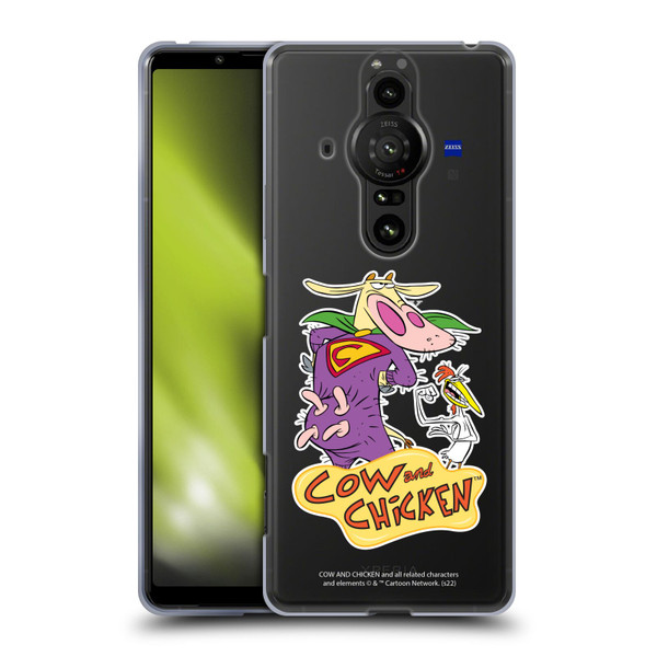 Cow and Chicken Graphics Super Cow Soft Gel Case for Sony Xperia Pro-I