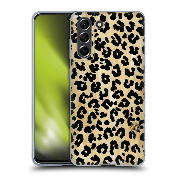 Haley Bush Pattern Painting Leopard Print Soft Gel Case for Samsung Galaxy S21 FE 5G