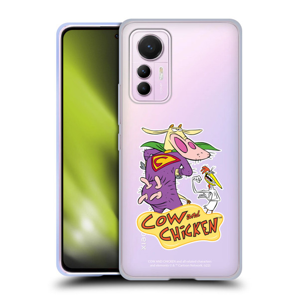 Cow and Chicken Graphics Super Cow Soft Gel Case for Xiaomi 12 Lite